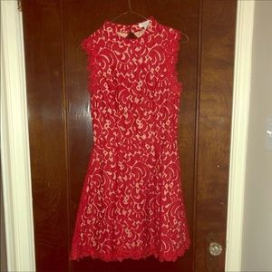 Francesca’s Red Lace Dress